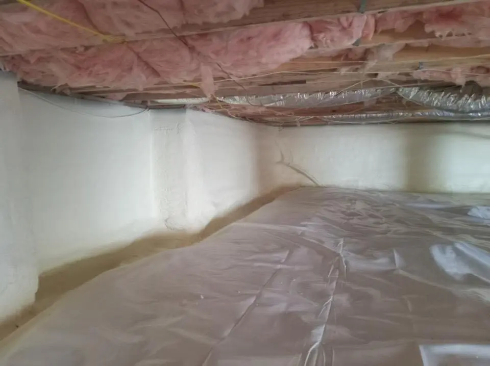 Crawl space encapsulation with closed-cell spray foam for Attic Insulation in Bel Air